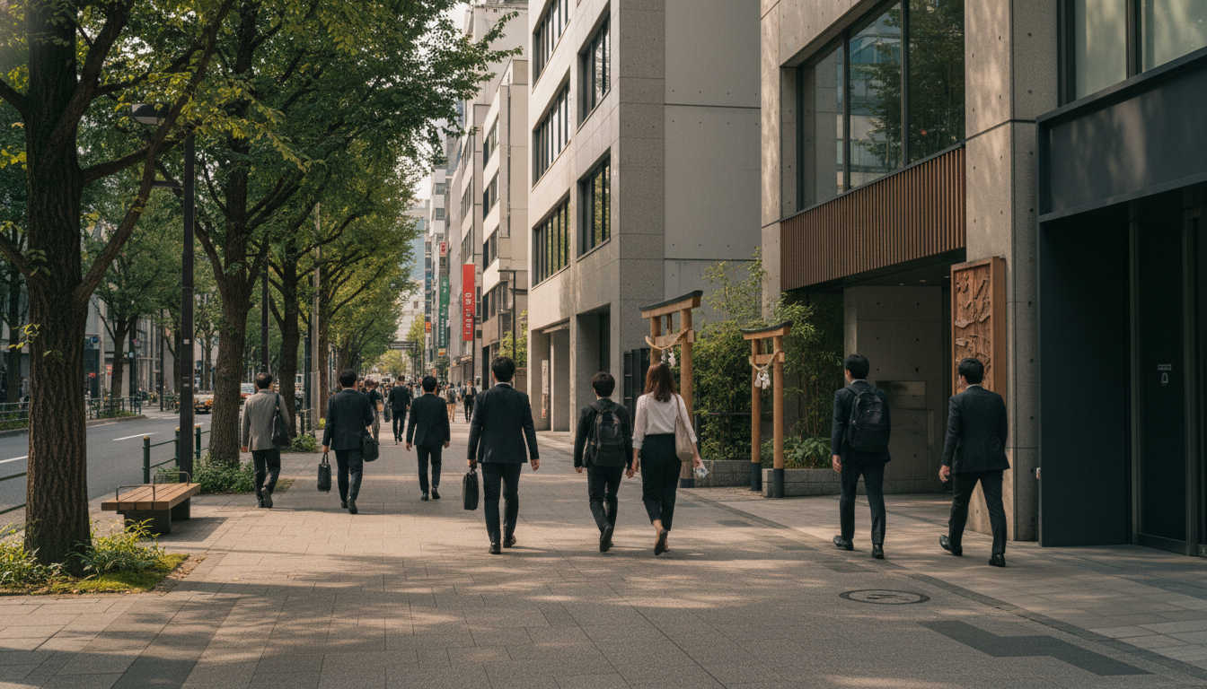 港区三田の街並みと慶應義塾大学周辺の風景