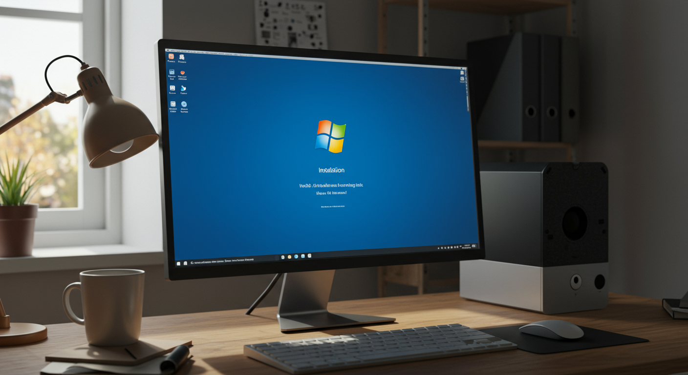 Windows 11インストール進行中の画面