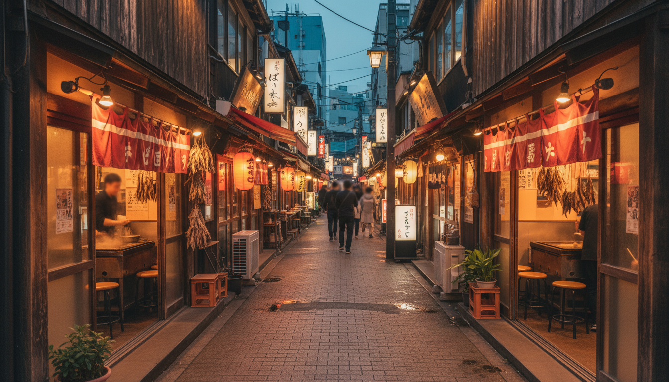 月島もんじゃストリートの賑わい