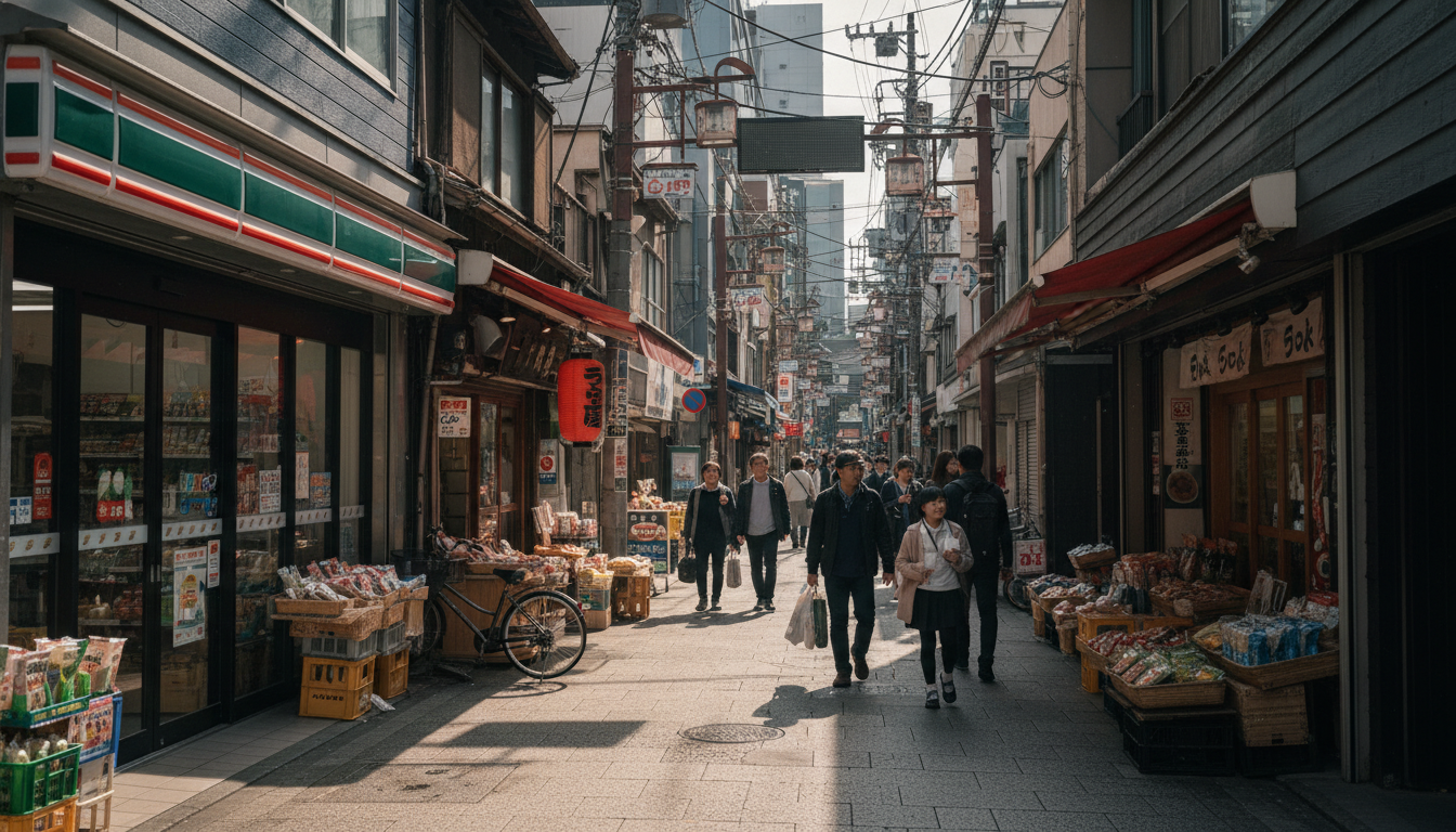 月島駅周辺の商店街