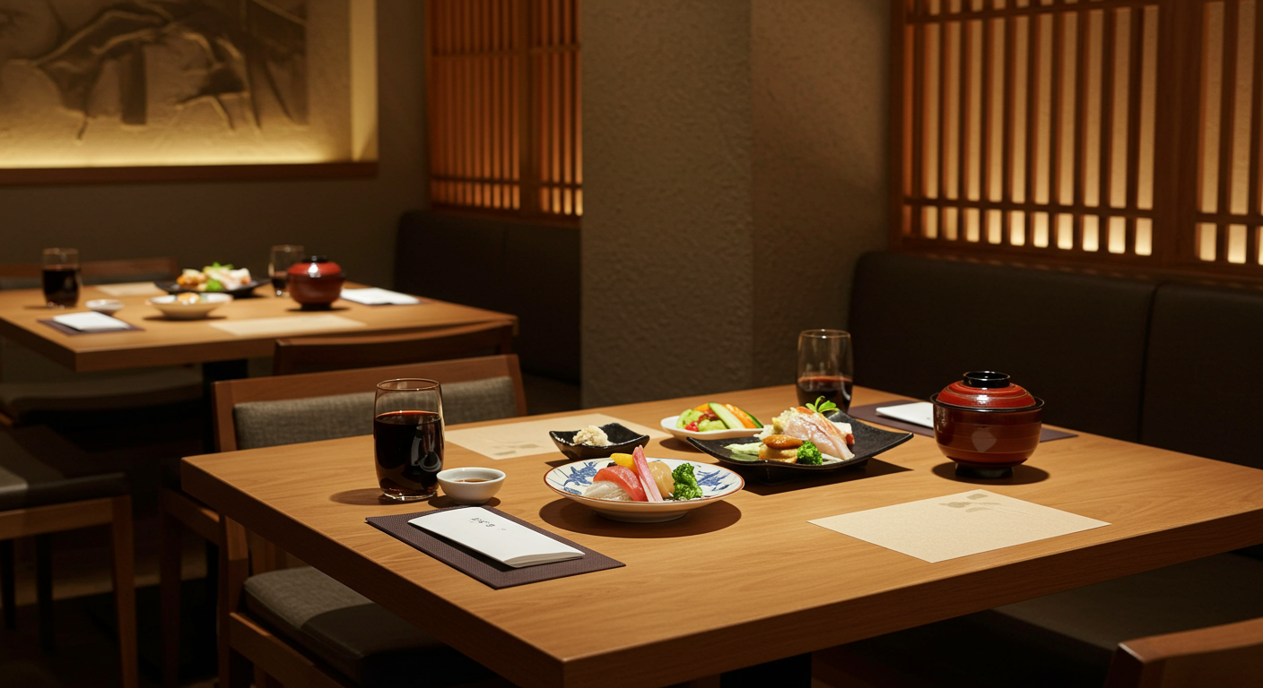 恵比寿の高級レストランでの接待シーン