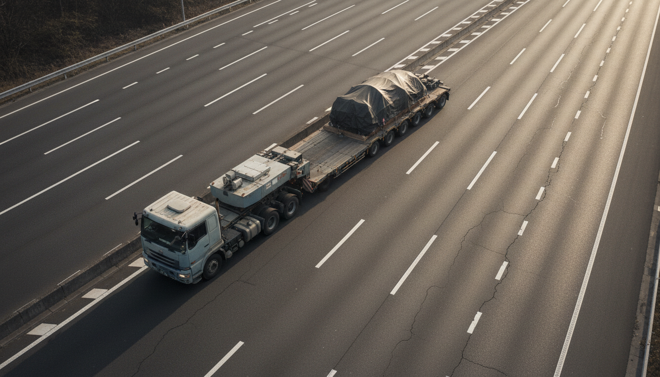 特殊車両通行許可制度の概要と一般的制限値の説明図