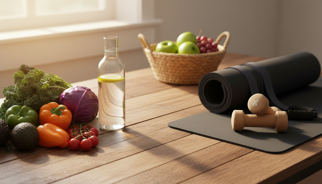 健康的なダイエットに取り組む女性の様子