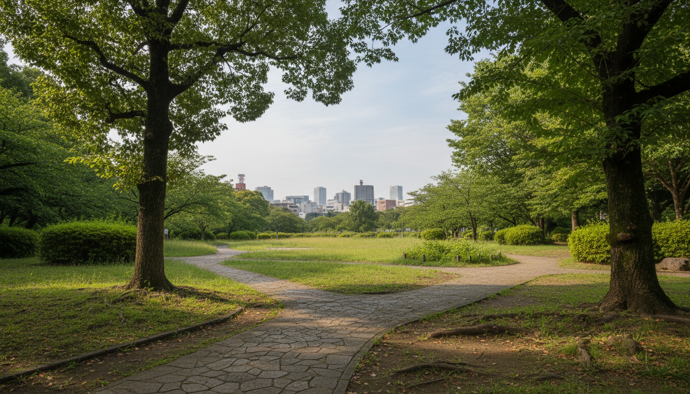 ペットと暮らせる港区の公園風景