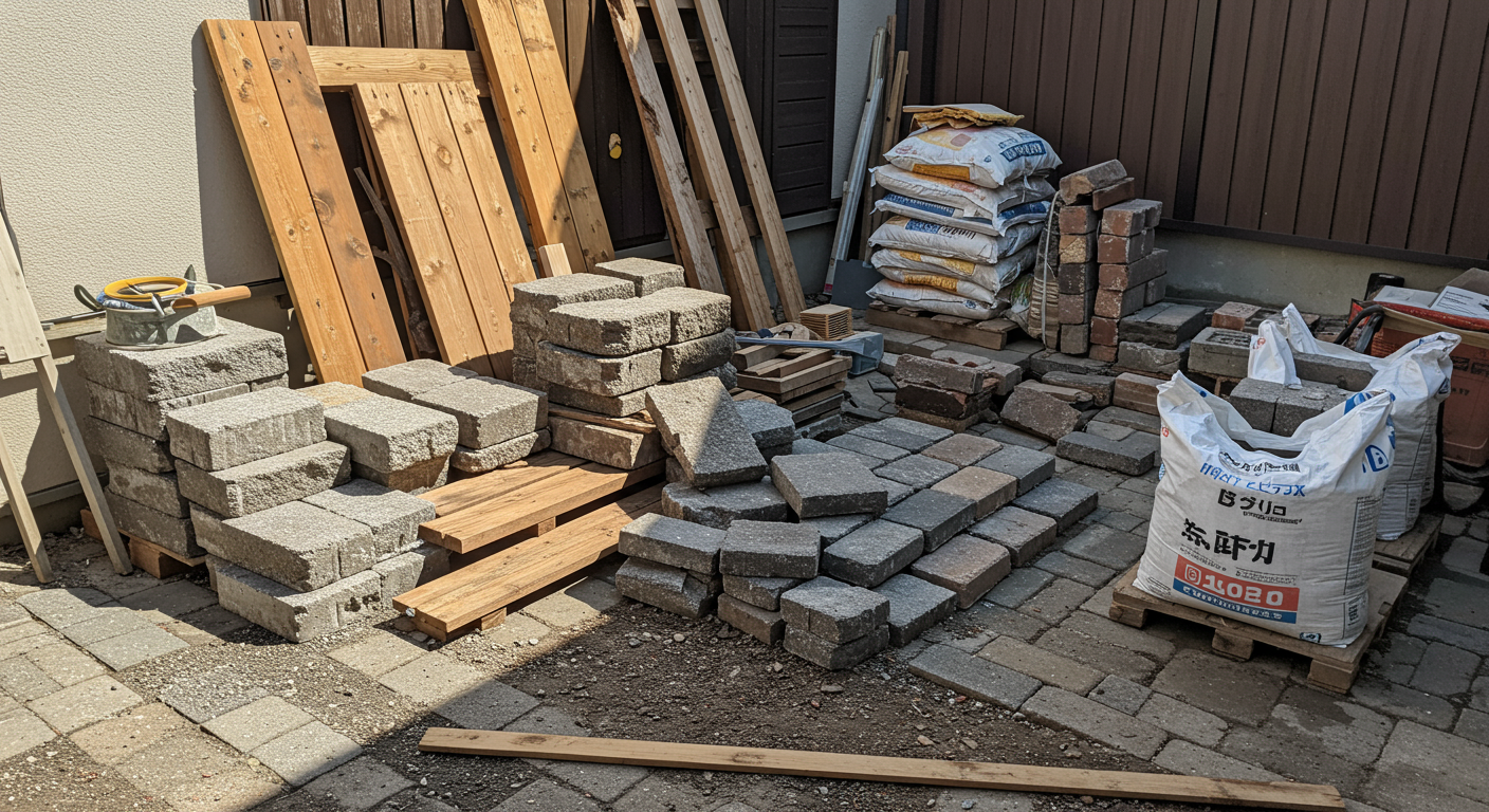 DIY外構工事のための様々な素材