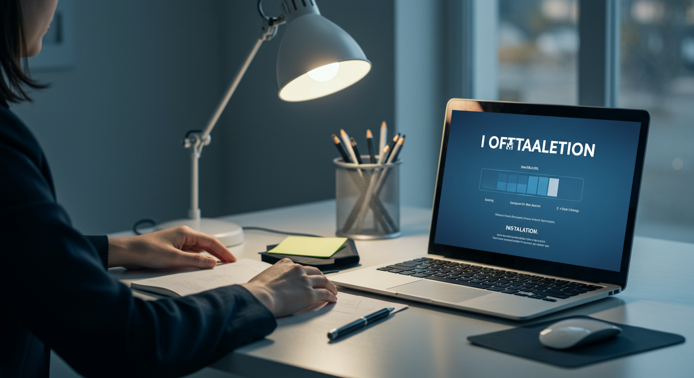 Officeのインストールプロセスを示す画像