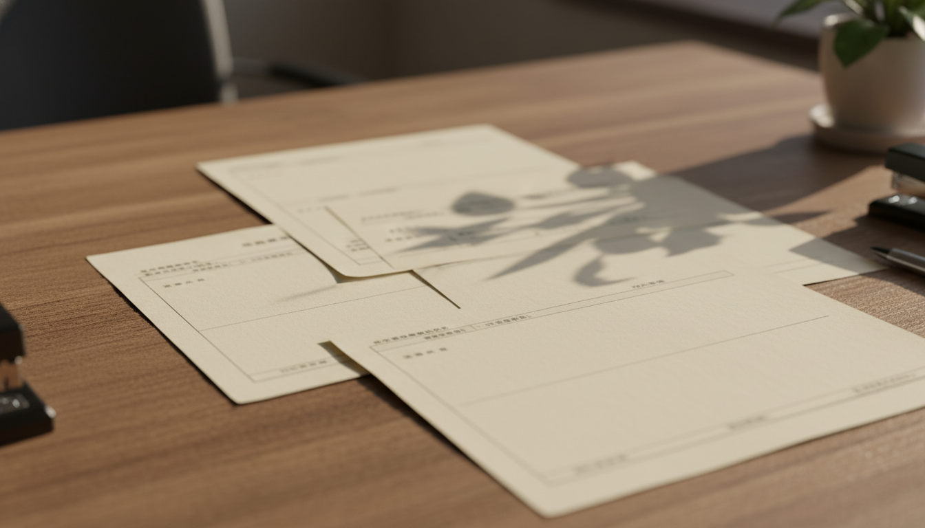 特殊車両の車検証と申請書類のイメージ