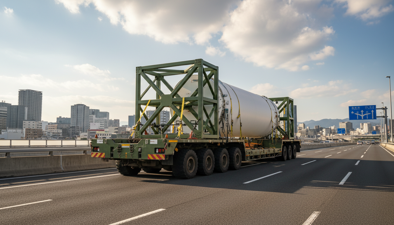 特殊車両と道路のイメージ