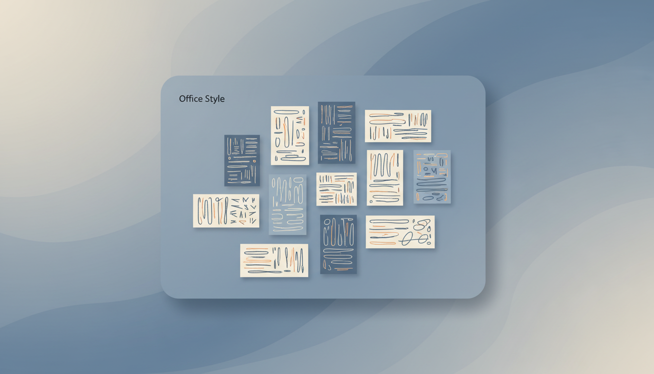 Officeスタイル機能の概念図とフォーマット設定画面