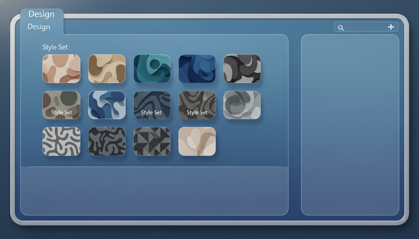 Officeデザインタブのスタイルセット選択画面