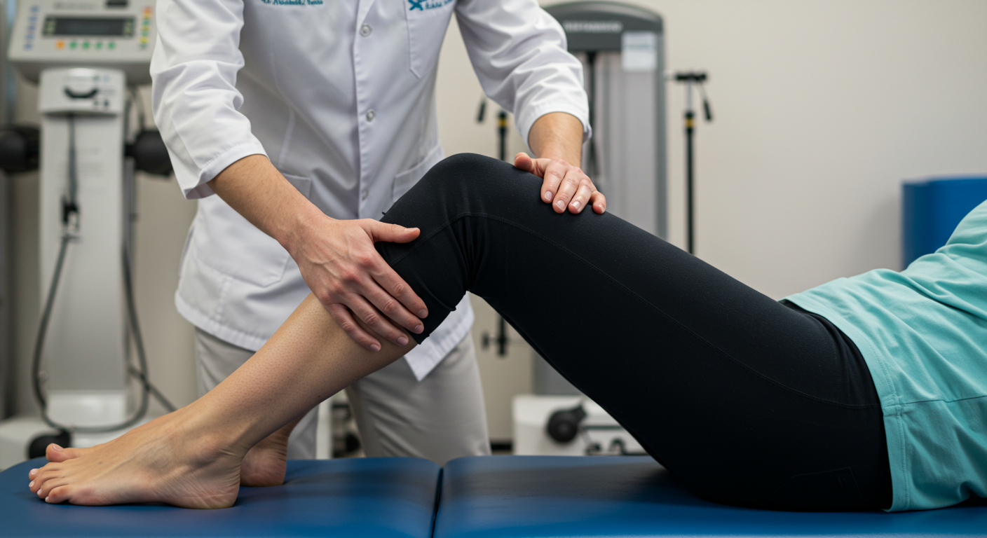 膝痛リハビリテーションの様子