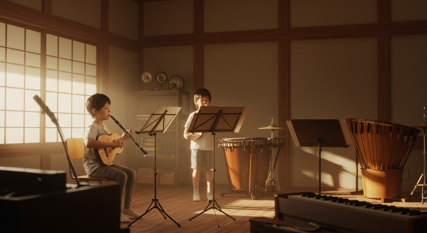 音楽を通じて子どもが自己表現する様子