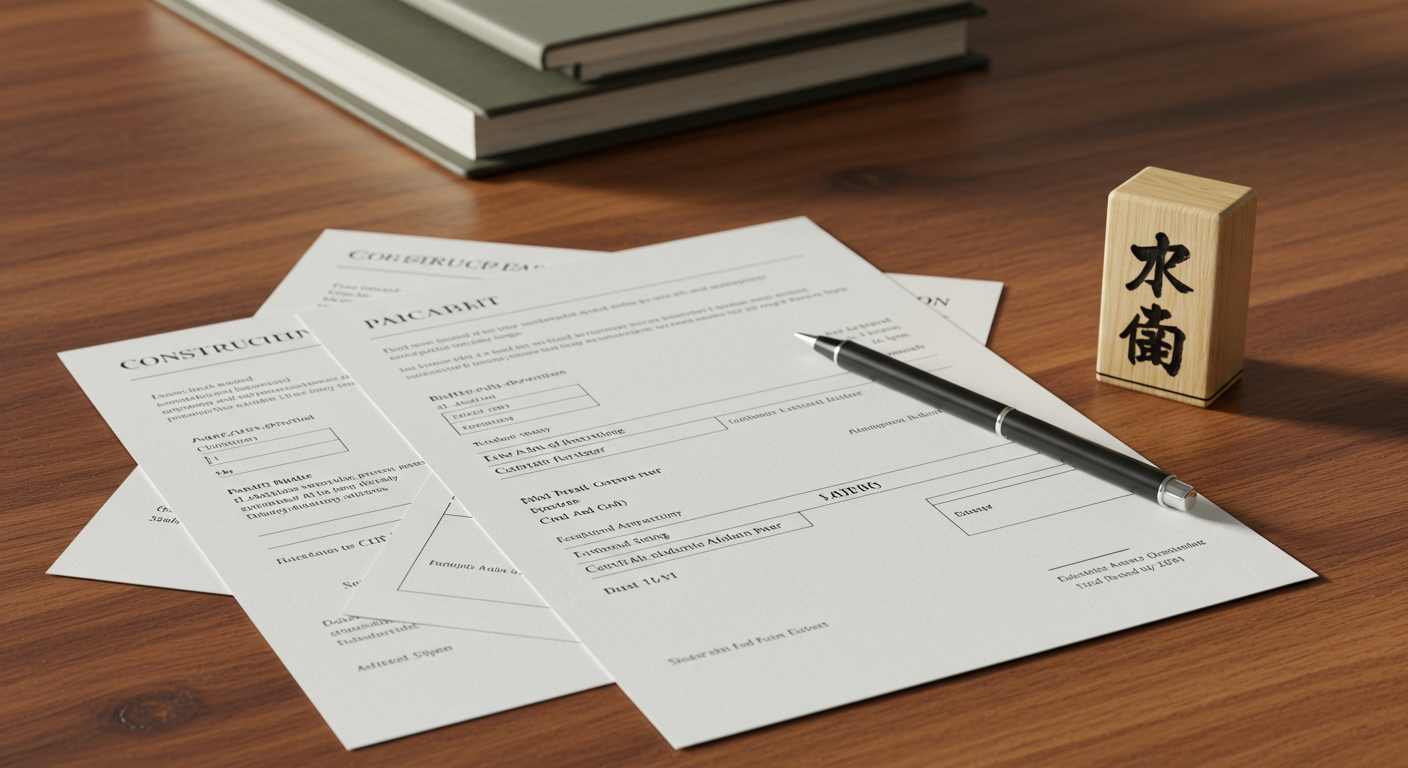 建設業許可申請に必要な書類と印鑑
