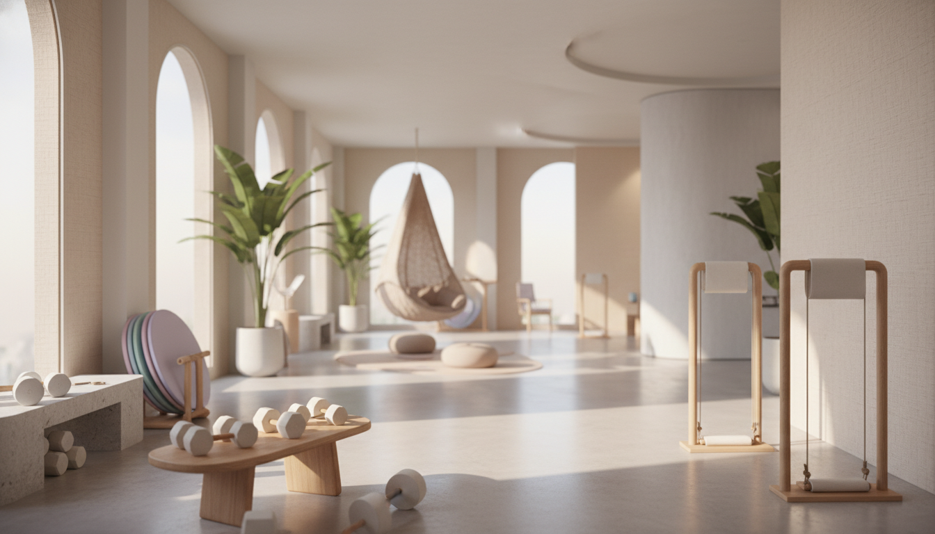 女性専用パーソナルジムの明るい空間